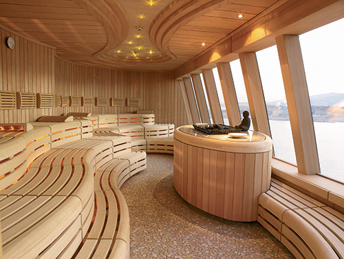 Unikátní sauna na míru ve wellness ve výletní lodi