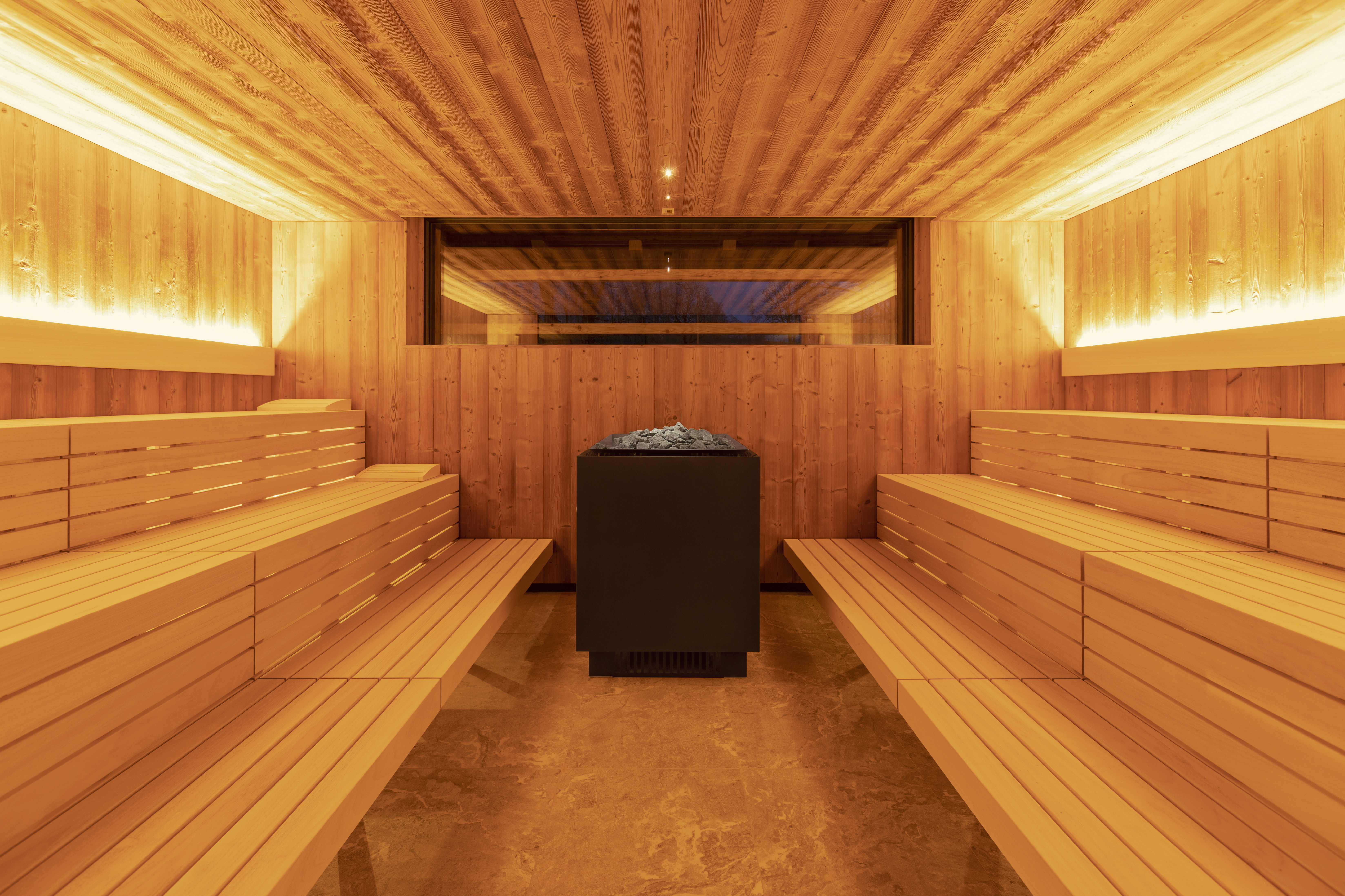 komerční sauna pro saunové rituály od aquamarine spa