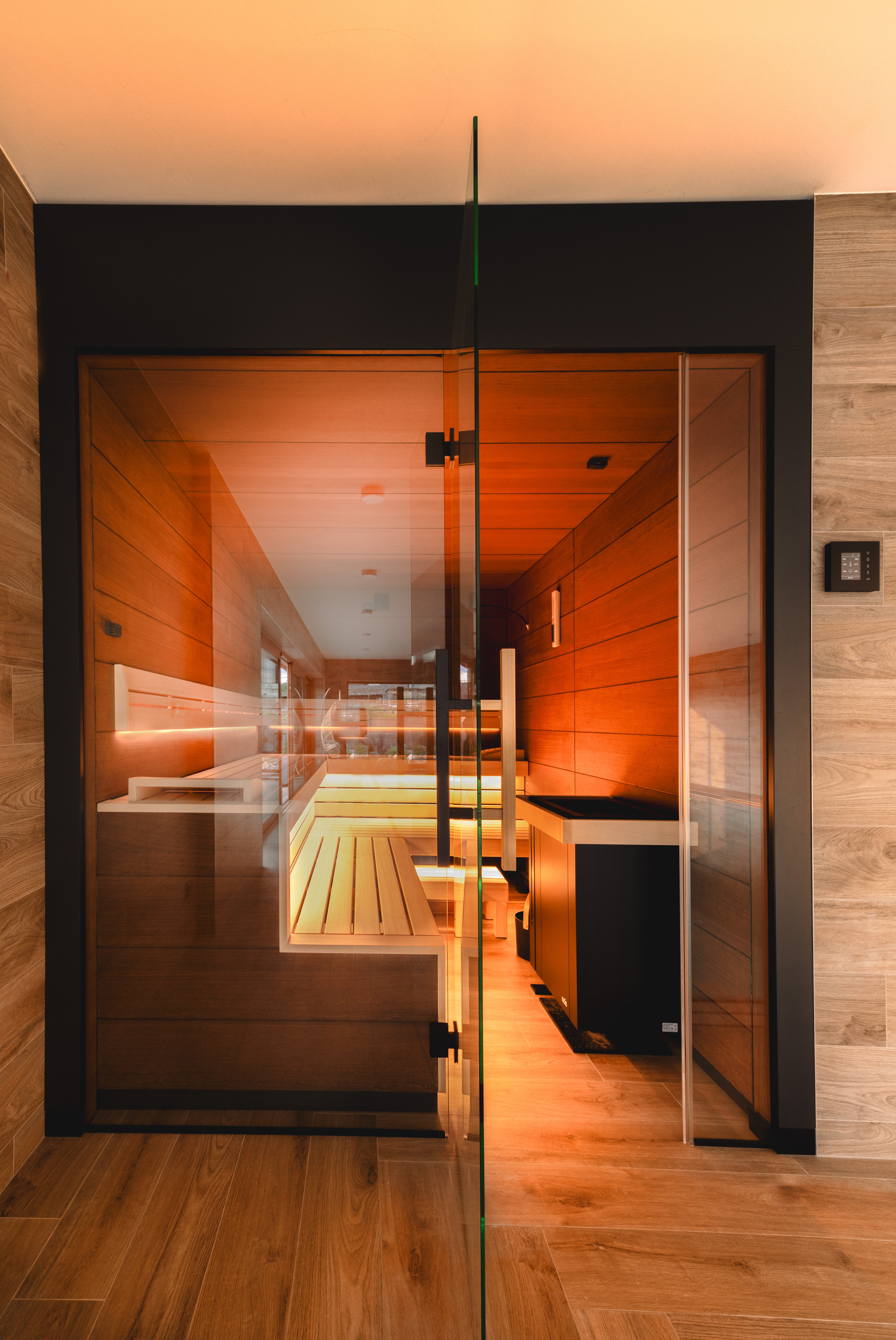 finská sauna TAO v privátním wellness od Aquamarine Spa
